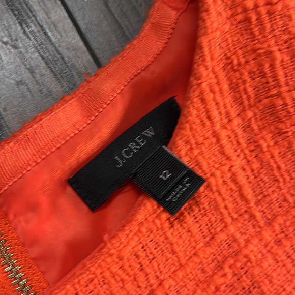 J. Crew Orange Tweed Sleeveless Sheath Dress - Picture 9 of 15